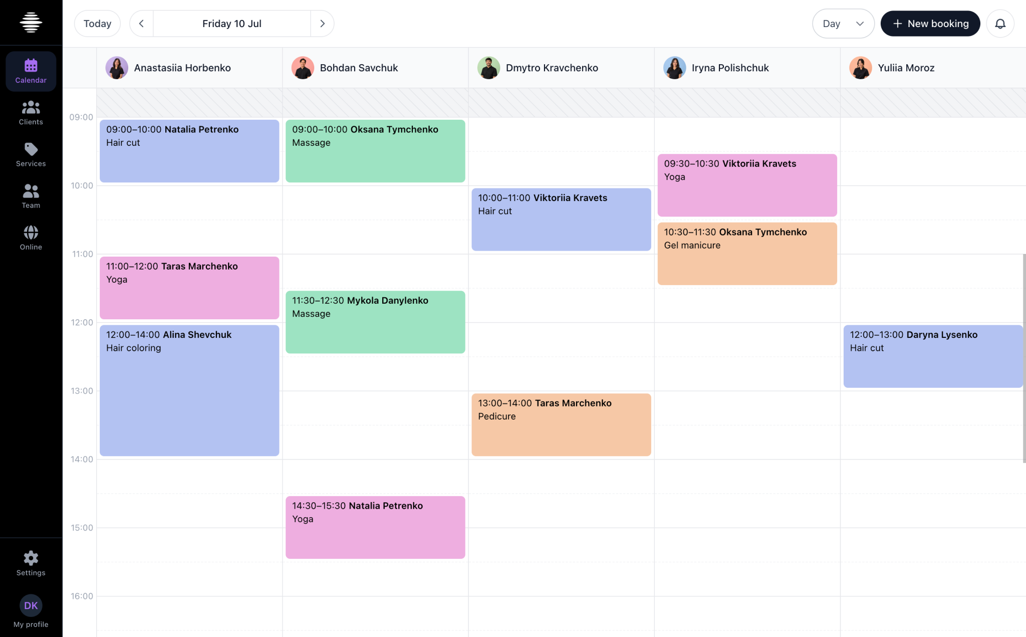 Feelday Pro calendar on desktop